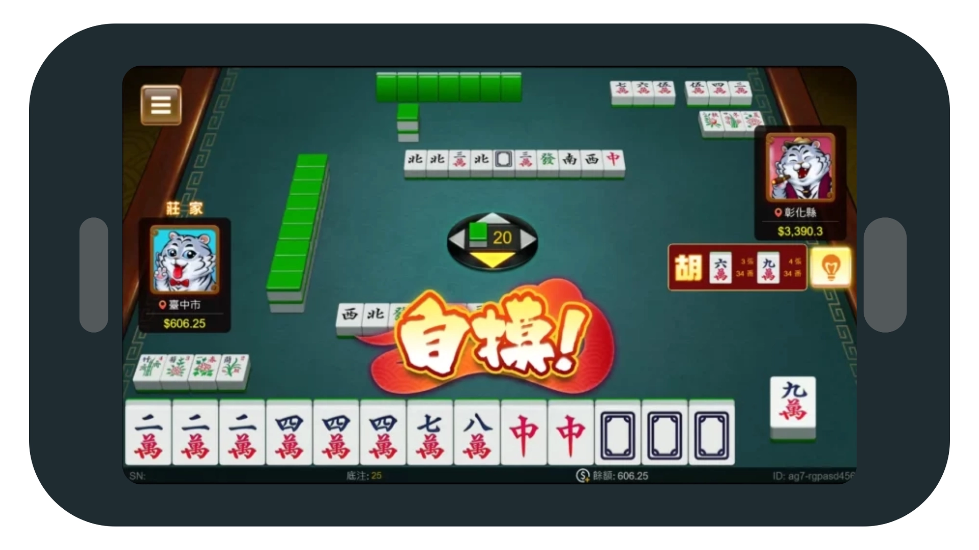 RG 【2 人麻將】遊戲畫面