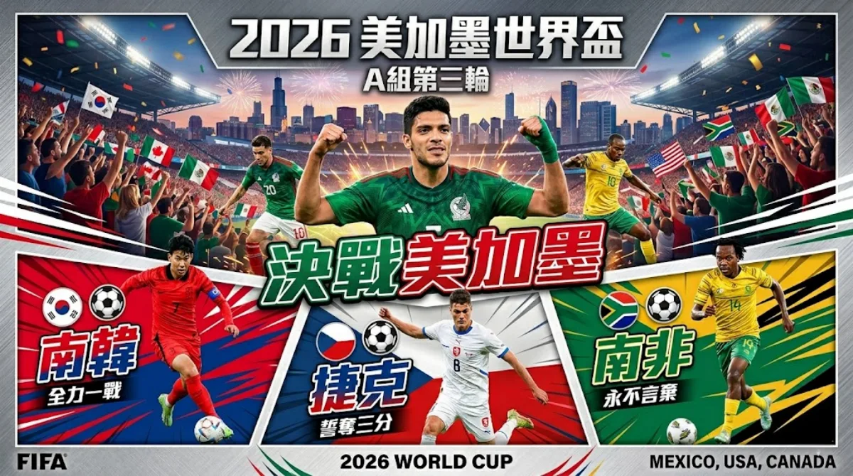 2026世界盃A組第三輪生死戰:韓國攜手捷克南非,絕境算計爭出線