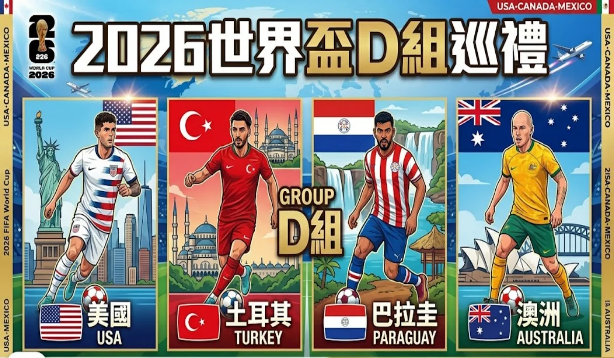 2026世界盃D組巡禮:美國、土耳其、巴拉圭、澳洲,這組實力均衡