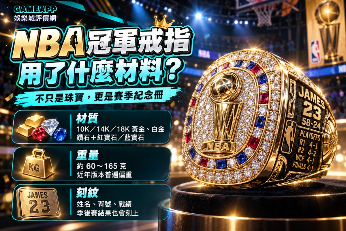 NBA 冠軍戒指用了什麼材料