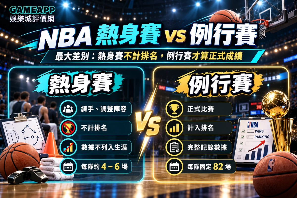 NBA 熱身賽和例行賽差異