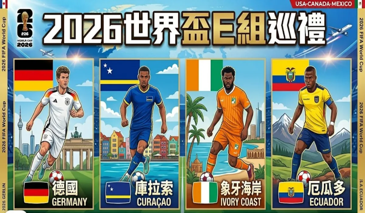2026世界盃E組巡禮：德國、庫拉索、象牙海岸、厄瓜多